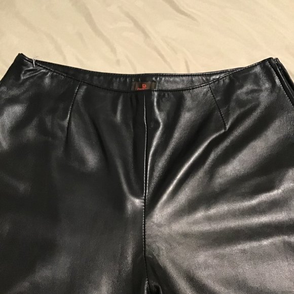 DANIER Italian Leather Boot Cut Pants - Picture 10 of 11
